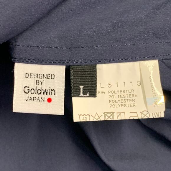 GOLDWIN Size L Navy Polyester One Pocket Snaps Long Sleeve Shirt - Picture 5 of 6